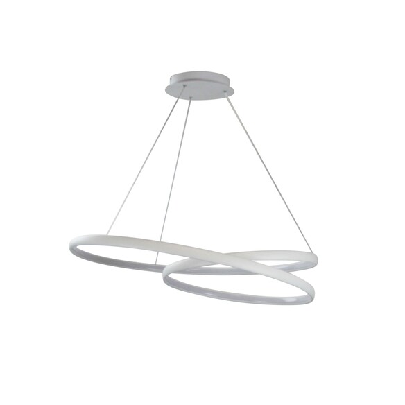 OL60994/80WH - INFINITY 50W LED CCT Dimmable Spiral White Pendant