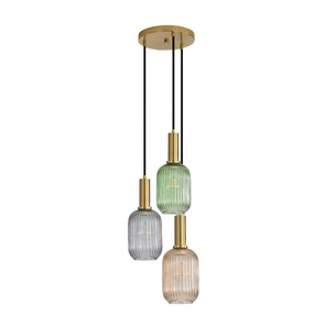 OL63753/13MX - LUXE 3 Light Black and Satin Brass with OL63753/13MX