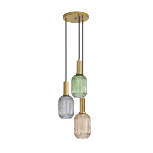 OL63753/13MX - LUXE 3 Light Black and Satin Brass OL63753/13MX