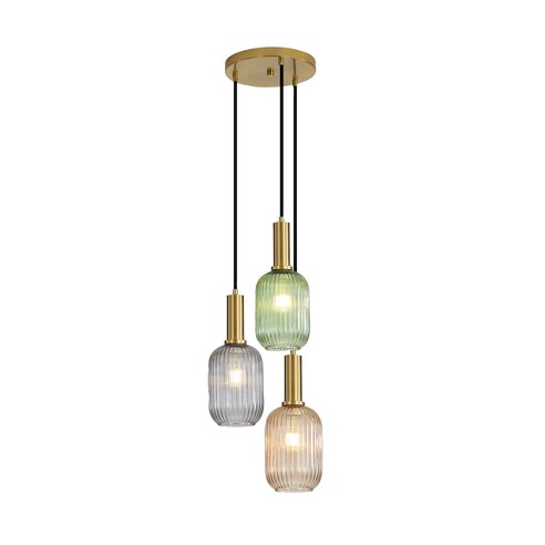 OL63753/13MX - LUXE 3 Light Black and Satin Brass OL63753/13MX