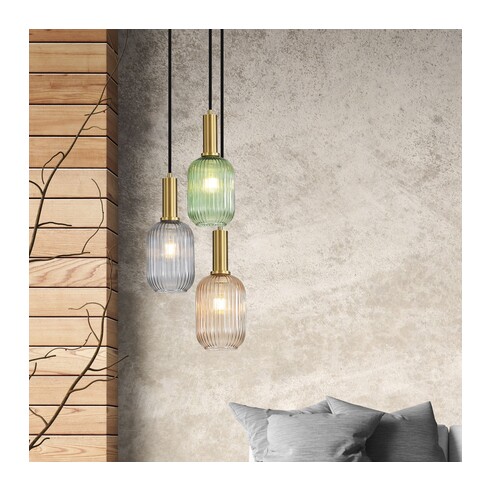 OL63753/13MX - LUXE 3 Light Black and Satin Brass OL63753/13MX