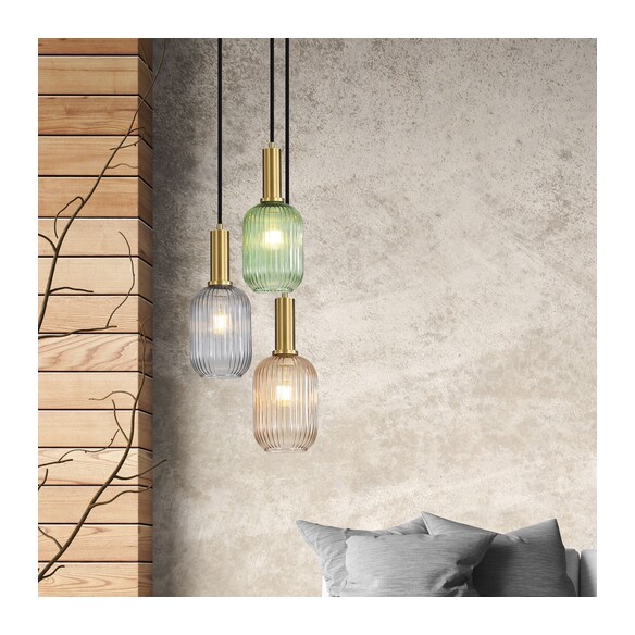 OL63753/13MX - LUXE 3 Light Black and Satin Brass OL63753/13MX
