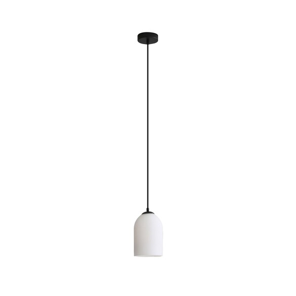 OL63859BK - ARLEY Black with Opal Matt Glass E27 Pendant