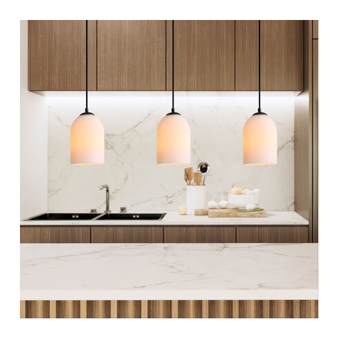 OL63859BK - ARLEY Black with Opal Matt Glass E27 OL63859BK