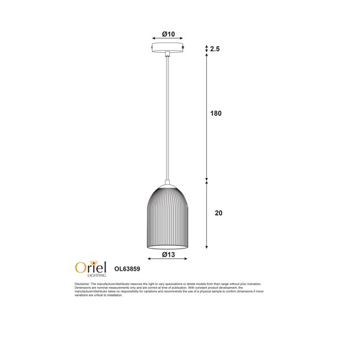 OL63859BK - ARLEY Black with Opal Matt Glass E27 OL63859BK