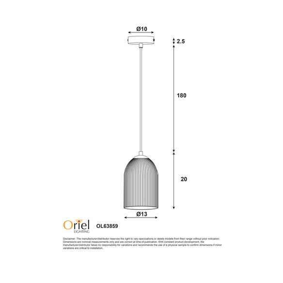 OL63859WH - ARLEY White with Opal Matt Glass E27 OL63859WH