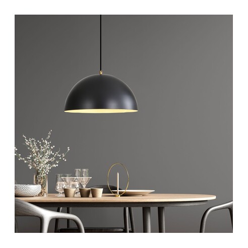OL64920/35BK - LEXI.35 Single Black Metal Dome OL64920/35BK