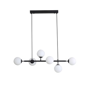 OL65010/6BK - Eva.6 6 Light 4W G9 LED Black and Opal Matt OL65010/6BK