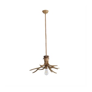 OL65274/1 - Hyort Single Rope & Antler Pendant E27OL65274/1 2