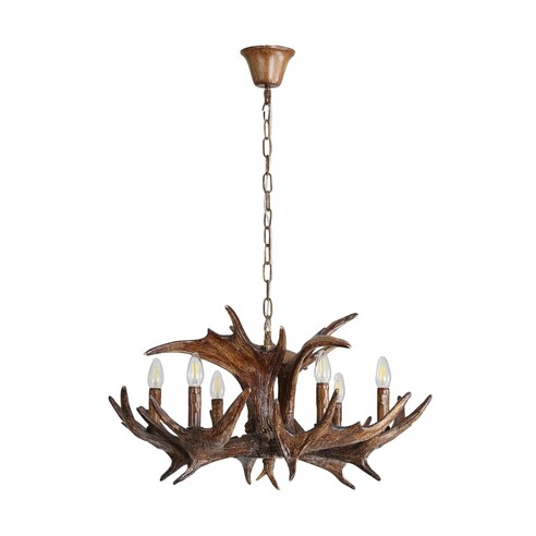 OL65281/6 - RAMURE.6 6 Light Hand Painted Deer OL65281/6