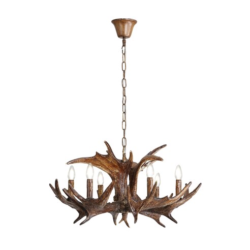 OL65281/6 - RAMURE.6 6 Light Hand Painted Deer OL65281/6