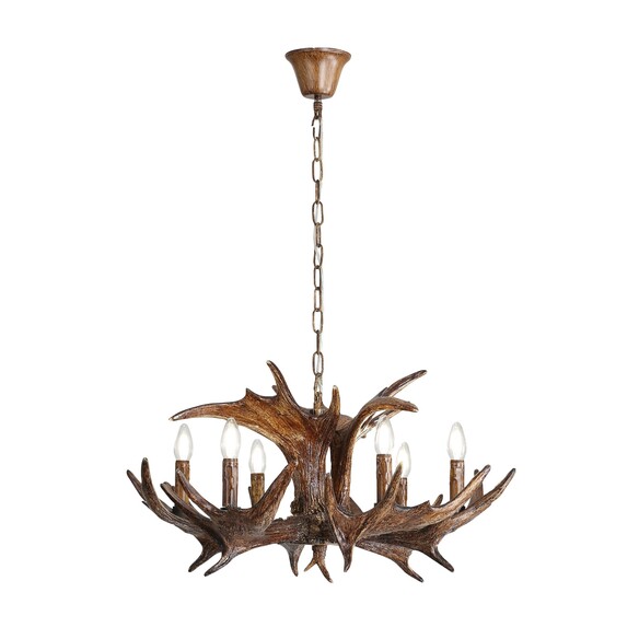 OL65281/6 - RAMURE.6 6 Light Hand Painted Deer OL65281/6