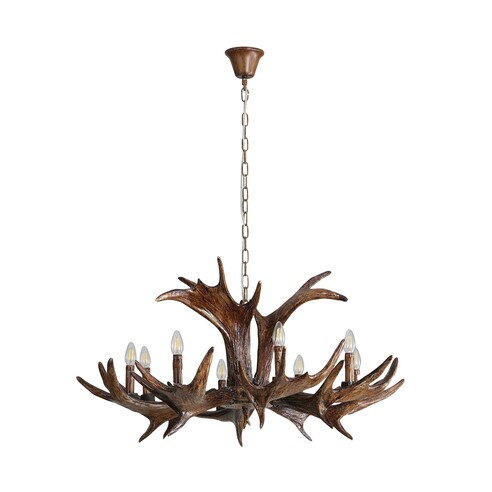 OL65281/8 - RAMURE.8 8 Light Hand Painted Deer OL65281/8