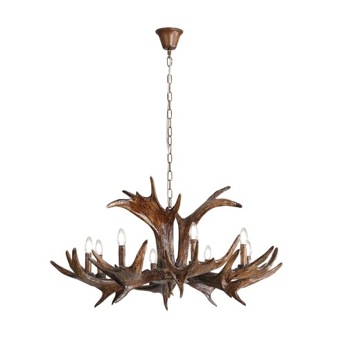 OL65281/8 - RAMURE.8 8 Light Hand Painted Deer OL65281/8