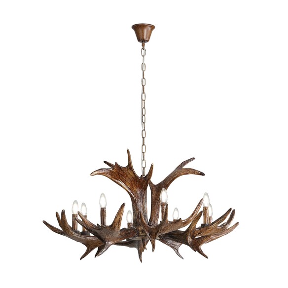 OL65281/8 - RAMURE.8 8 Light Hand Painted Deer OL65281/8