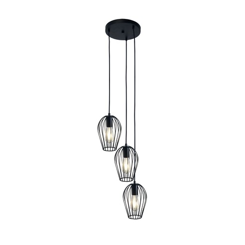 OL68763BK - Olam 3 Light Cluster Pendant BlackOL68763BK