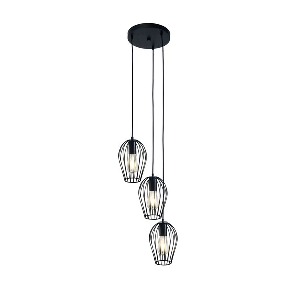 OL68763BK - Olam 3 Light Cluster Pendant Black