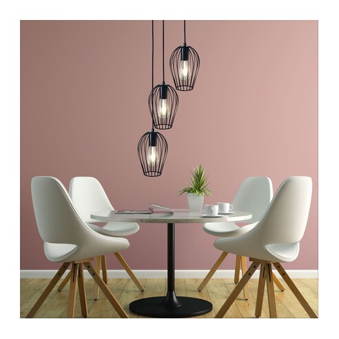 OL68763BK - Olam 3 Light Cluster Pendant BlackOL68763BK