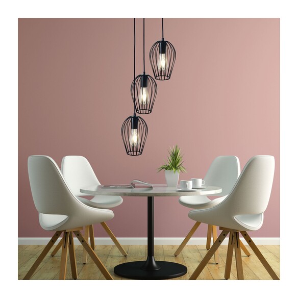 OL68763BK - Olam 3 Light Cluster Pendant BlackOL68763BK