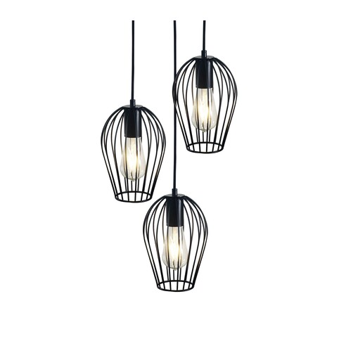 OL68763BK - Olam 3 Light Cluster Pendant BlackOL68763BK