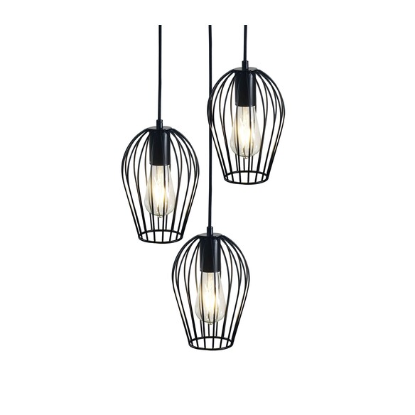 OL68763BK - Olam 3 Light Cluster Pendant BlackOL68763BK