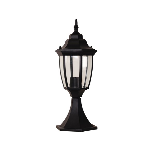 OL7667BK - HIGHGATE Newell Black IP44 E27 Pillar Mount