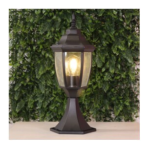 OL7667BK - HIGHGATE Newell Black IP44 E27 Pillar MountOL7667BK 2