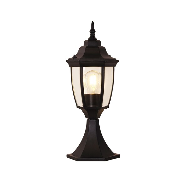 OL7667BK - HIGHGATE Newell Black IP44 E27 Pillar OL7667BK