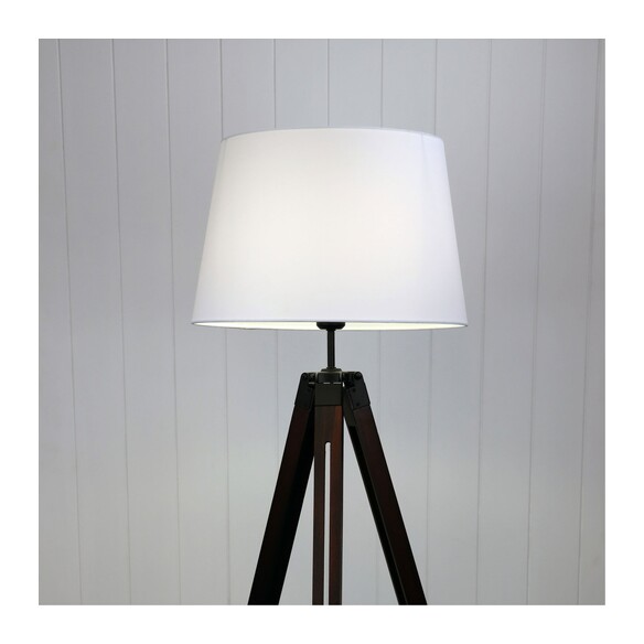 OL81160 - Trevi Floor Lamp Walnut with White ShadeOL81160