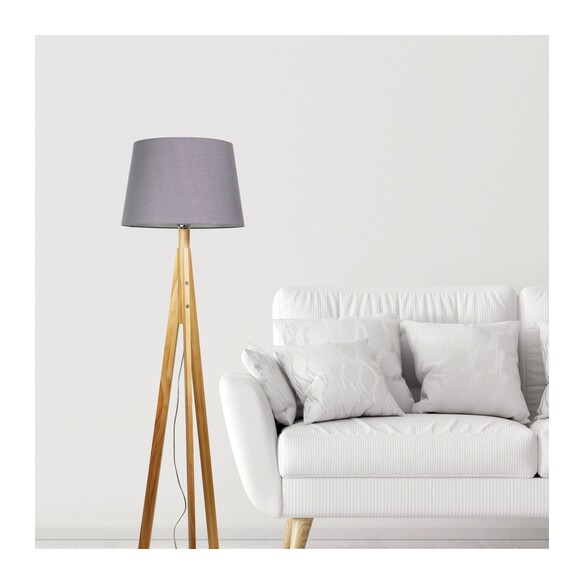 OL81164 - Stabb Floor Lamp Natural with Grey Shade