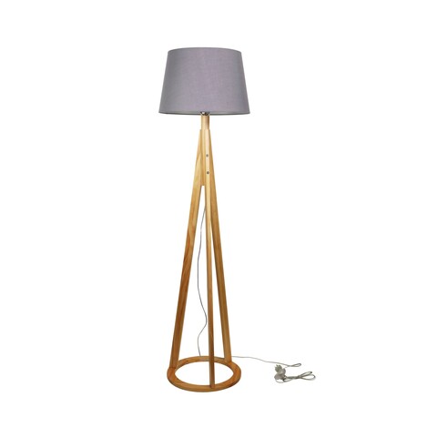OL81164 - Stabb Floor Lamp Natural with Grey ShadeOL81164