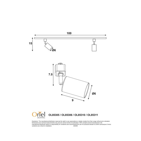 OL85311 - Bridge.2 1m Track with 2x5w LED GU10 OL85311