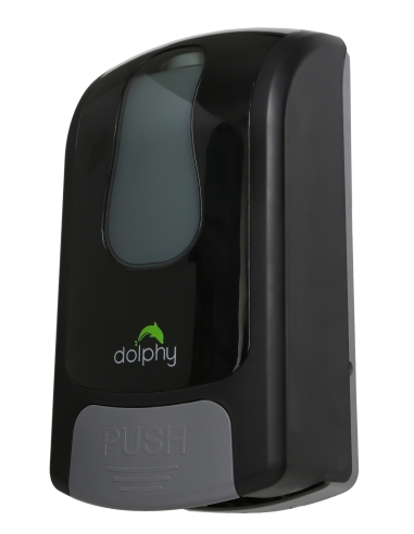 Dolphy Manual Soap-Sanitiser Dispenser 1000ML Black - DSDR0046