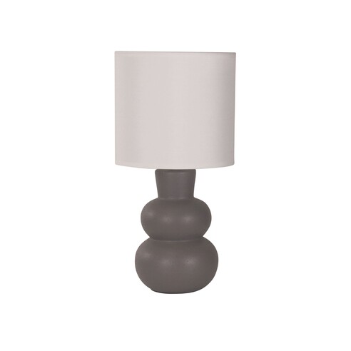 OL90163GY - HOLLA.35 Grey Curvy Ceramic Table LampOL90163GY