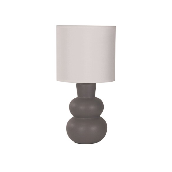 OL90163GY - HOLLA.35 Grey Curvy Ceramic Table LampOL90163GY