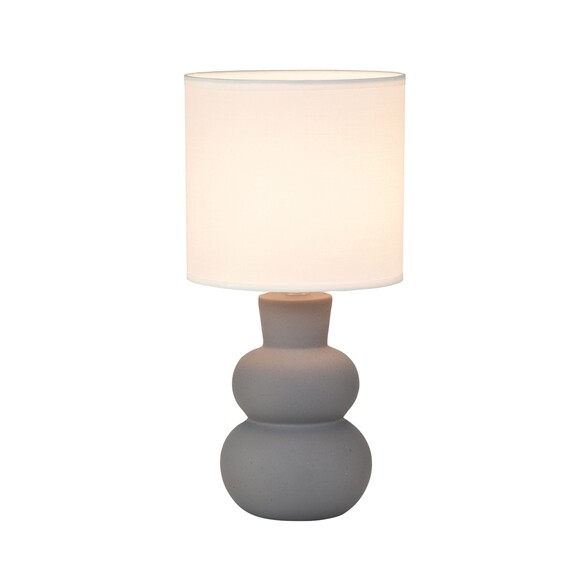 OL90163GY - HOLLA.35 Grey Curvy Ceramic Table LampOL90163GY