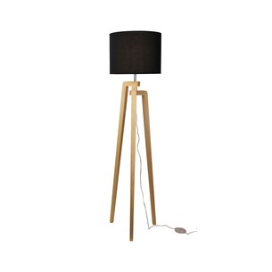 OL93525BK - LUND Scandi Timber Tripod Floor Lamp Base with OL93525BK