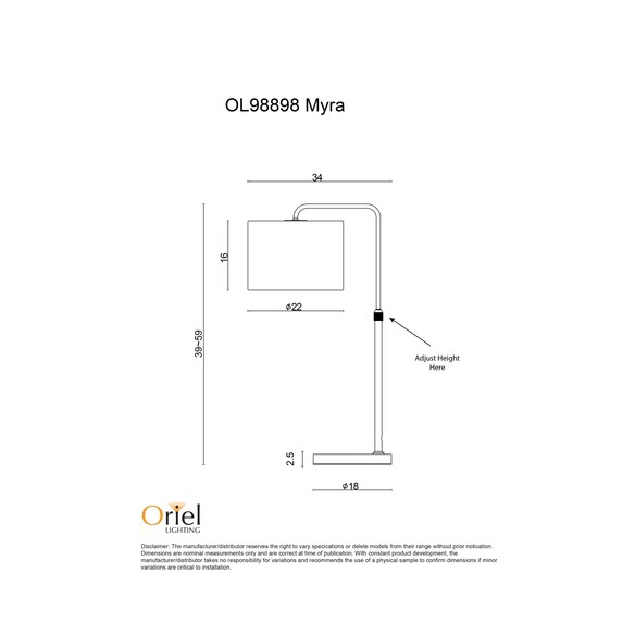 OL98898BK - MYRA Black Marble and Satin Brass OL98898BK