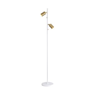 SL98743SW - PONTE 2 Light White and Satin Brass GU10 Floor SL98743SW