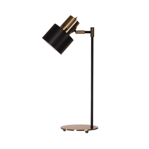 SL98786AB - ARI Black With Antique Brass E27 Desk SL98786AB