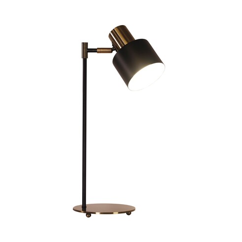 SL98786AB - ARI Black With Antique Brass E27 Desk SL98786AB