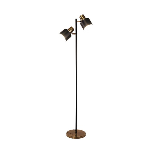 SL98787/2AB - ARI Twin Black with Antique Brass SL98787/2AB