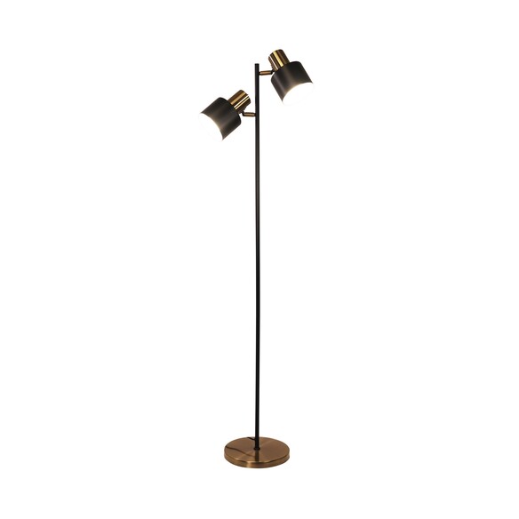 SL98787/2AB - ARI Twin Black with Antique Brass SL98787/2AB