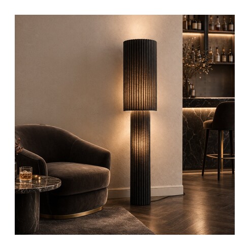 ALCONA FL-BK - ALCONA FLOOR LAMP - BLACKALCONA FL-BK