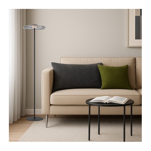 AMITY FL35-BKSM - AMITY FLOOR LAMP - SmokeAMITY FL35-BKSM
