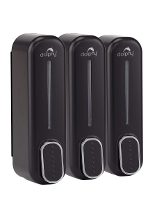 Dolphy Soap Dispenser 300ML Black Set of 3 - DSDR0061DSDR0061
