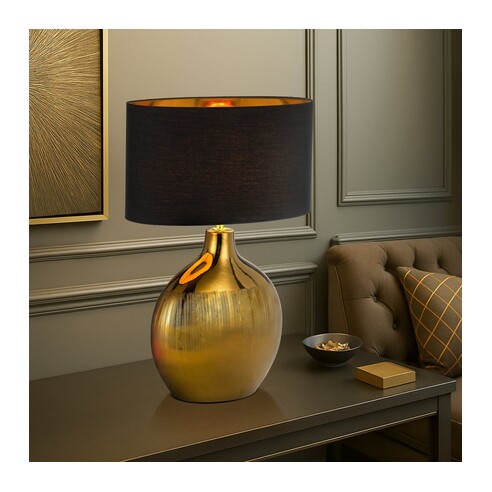ANCORA TL-SL - ANCORA CERAMIC TABLE LAMP - SILVERANCORA TL-SL