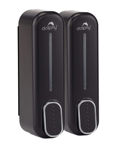 Dolphy Soap Dispenser 300ML Black Set of 2 - DSDR0020