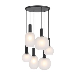 AOSTA PE06-BKFR - AOSTA 6 LIGHT PENDANT - BLACKAOSTA PE06-BKFR