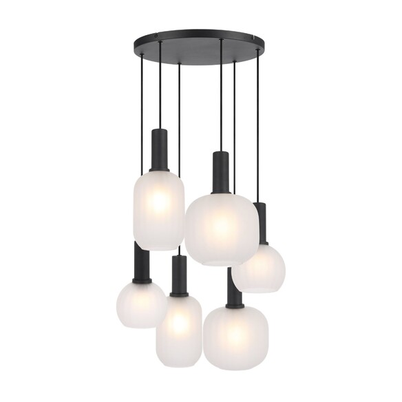 AOSTA PE06-BKFR - AOSTA 6 LIGHT PENDANT - BLACK